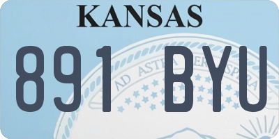 KS license plate 891BYU