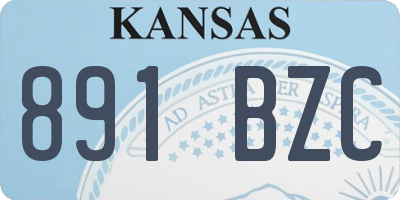 KS license plate 891BZC