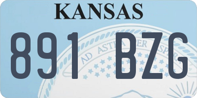 KS license plate 891BZG