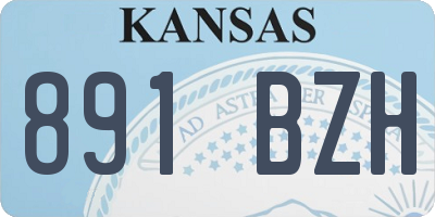 KS license plate 891BZH