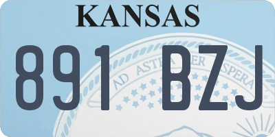 KS license plate 891BZJ