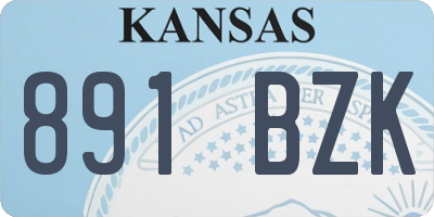KS license plate 891BZK