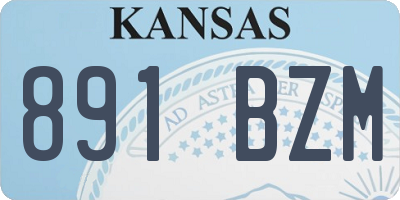 KS license plate 891BZM
