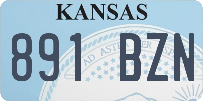 KS license plate 891BZN
