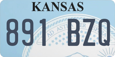 KS license plate 891BZQ