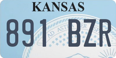 KS license plate 891BZR
