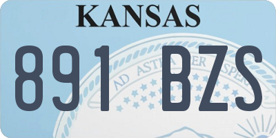 KS license plate 891BZS