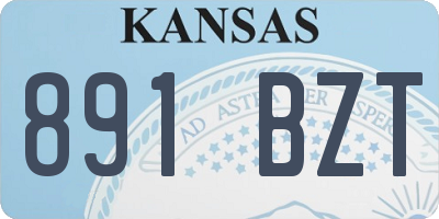 KS license plate 891BZT