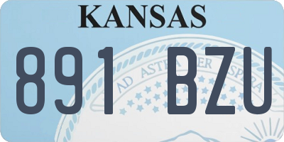 KS license plate 891BZU