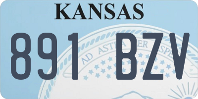 KS license plate 891BZV