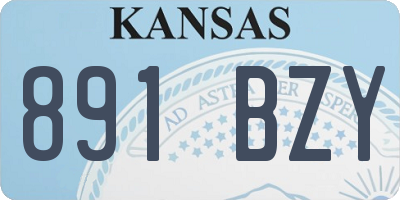 KS license plate 891BZY