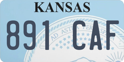 KS license plate 891CAF