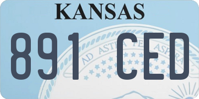 KS license plate 891CED