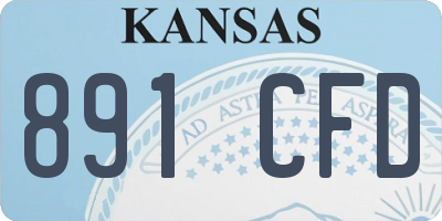 KS license plate 891CFD