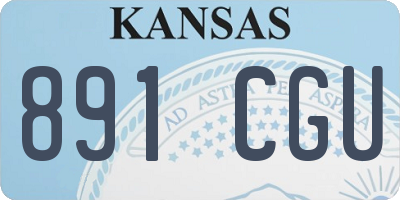 KS license plate 891CGU