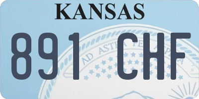 KS license plate 891CHF