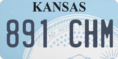 KS license plate 891CHM