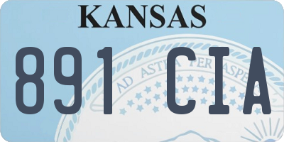 KS license plate 891CIA