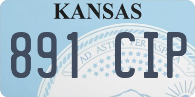 KS license plate 891CIP