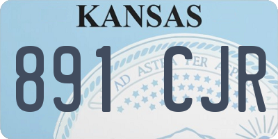KS license plate 891CJR