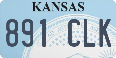 KS license plate 891CLK