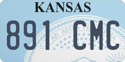KS license plate 891CMC