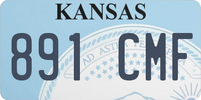 KS license plate 891CMF