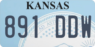 KS license plate 891DDW