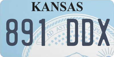 KS license plate 891DDX