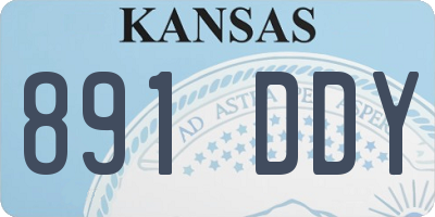 KS license plate 891DDY