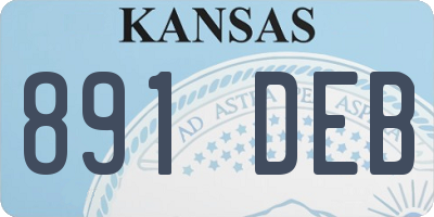 KS license plate 891DEB