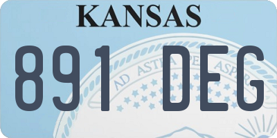 KS license plate 891DEG