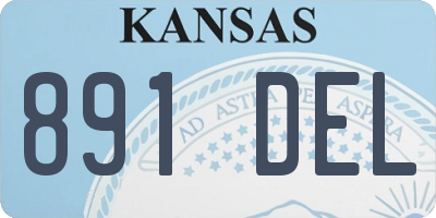 KS license plate 891DEL