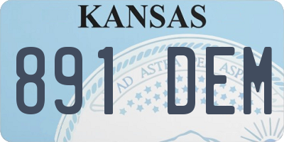 KS license plate 891DEM