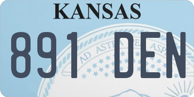 KS license plate 891DEN