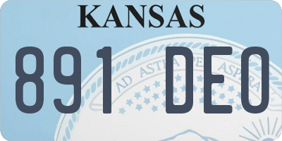 KS license plate 891DEO