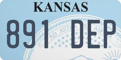 KS license plate 891DEP