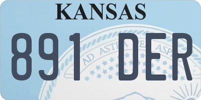 KS license plate 891DER