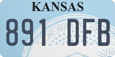 KS license plate 891DFB