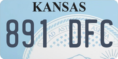 KS license plate 891DFC
