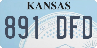 KS license plate 891DFD