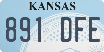 KS license plate 891DFE