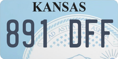 KS license plate 891DFF