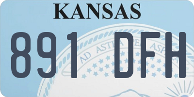 KS license plate 891DFH