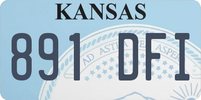 KS license plate 891DFI