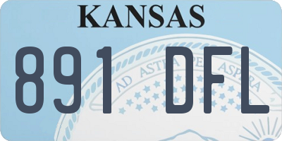 KS license plate 891DFL