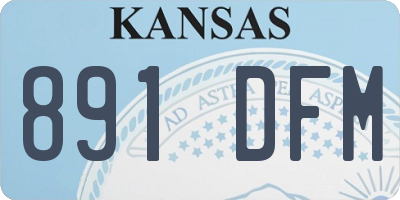 KS license plate 891DFM