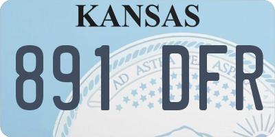 KS license plate 891DFR