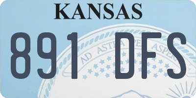 KS license plate 891DFS