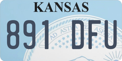 KS license plate 891DFU